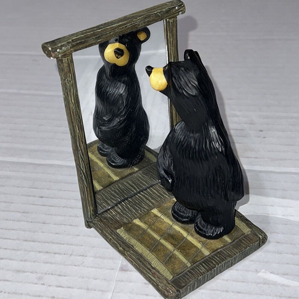 Big Sky Carvers BEARFOOTS "Jenny" Bear Collection Jeff Fleming Bear in a Mirror